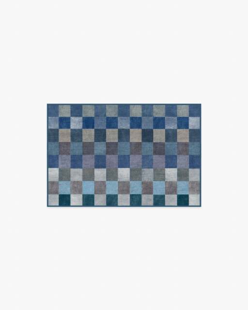 Flux Blue Flatwoven Rug - 60x90 - Machine Washable Area Rug - Kid & Pet Friendly - Indoor Rugs - Ruggable - image 1