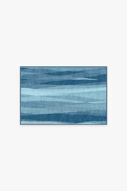 Meridian Blue Rug - 60x90 - Machine Washable Area Rug - Kid & Pet Friendly - Indoor Rugs - Ruggable - image 1