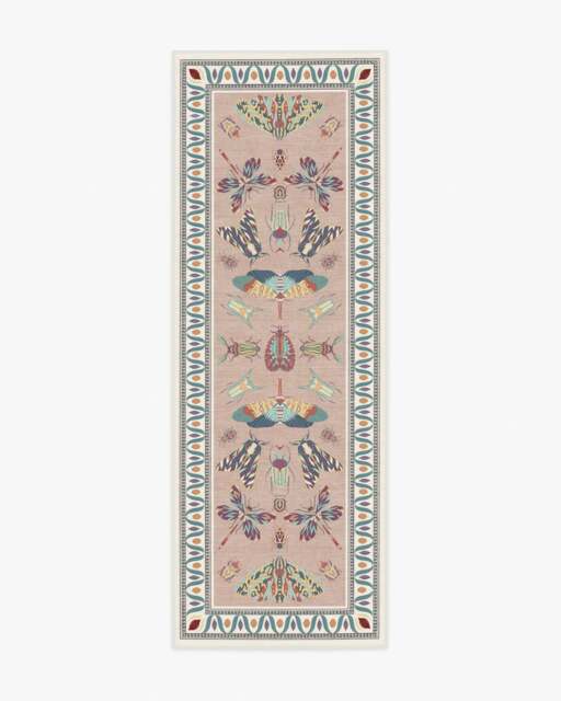 Flutterby Soft Rose Rug by Iris Apfel Pink - 75x215 - Machine Washable Area Rug - Kid & Pet Friendly - Indoor Rugs - Ruggable - image 1