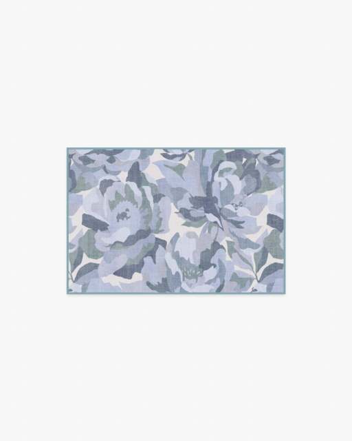 Fiona Blue Flatwoven Rug - 60x90 - Machine Washable Area Rug - Kid & Pet Friendly - Indoor Rugs - Ruggable - image 1