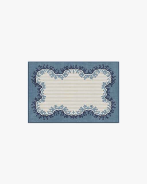 Oxbow Indigo Flatwoven Rug by Sanderson - 60x90 - Machine Washable Area Rug - Kid & Pet Friendly - Indoor Rugs - Ruggable - image 1