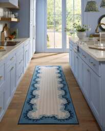 Oxbow Indigo Flatwoven Rug by Sanderson - 60x90 - Machine Washable Area Rug - Kid & Pet Friendly - Indoor Rugs - Ruggable - thumbnail 2
