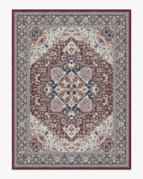 Hendesi Heriz Bordeaux Flatwoven Rug Red - 275x365 - Machine Washable Area Rug - Kid & Pet Friendly - Indoor Rugs - Ruggable - thumbnail 1
