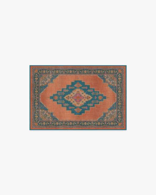 Sunset Bazaar Tropic Coral Flatwoven Rug by Matthew Williamson - 60x90 - Machine Washable Area Rug - Kid & Pet Friendly - Indoor Rugs - Ruggable - image 1