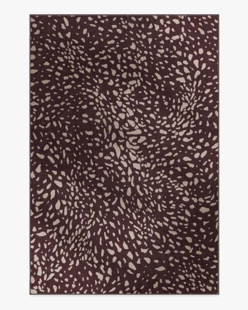 Fawn Burgundy Rug - 185x275 - Machine Washable Area Rug - Kid & Pet Friendly - Indoor Rugs - Ruggable - image 1