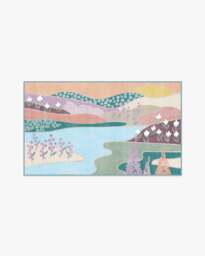 Dreamland Multicolour Pastel Rug Blue - 90x150 - Machine Washable Area Rug - Kid & Pet Friendly - Indoor Rugs - Ruggable - thumbnail 1
