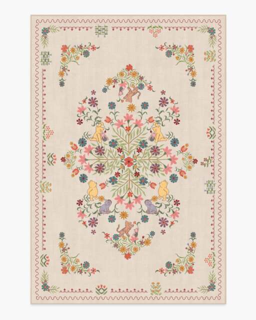 Friendship Garden Cream Flatwoven Rug Beige - 200x290 - Machine Washable Area Rug - Kid & Pet Friendly - Indoor Rugs - Ruggable - image 1