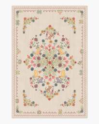 Friendship Garden Cream Flatwoven Rug Beige - 200x290 - Machine Washable Area Rug - Kid & Pet Friendly - Indoor Rugs - Ruggable - thumbnail 2