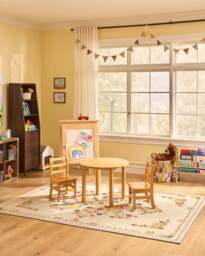 Friendship Garden Cream Flatwoven Rug Beige - 200x290 - Machine Washable Area Rug - Kid & Pet Friendly - Indoor Rugs - Ruggable - thumbnail 4
