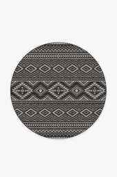 Arizona Black Tufted Rug - 185 Round - Machine Washable Area Rug - Kid & Pet Friendly - Indoor Rugs - Ruggable - thumbnail 1