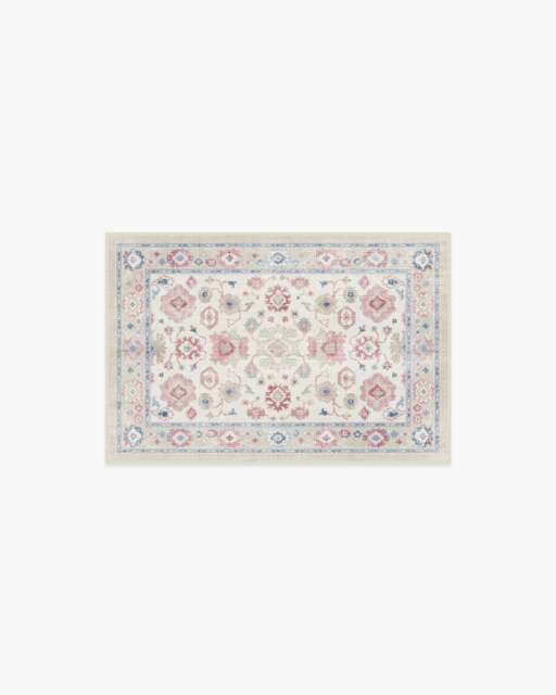Serena Pink Rug by Mrs. Alice - 60x90 - Machine Washable Area Rug - Kid & Pet Friendly - Indoor Rugs - Ruggable - image 1
