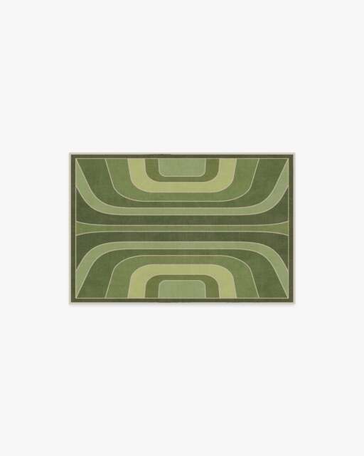 Paradox Green Flatwoven Rug by Jonathan Adler - 60x90 - Machine Washable Area Rug - Kid & Pet Friendly - Indoor Rugs - Ruggable - image 1