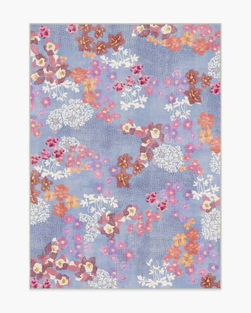 Arden Slate Blue Multicolour Rug - 150x215 - Machine Washable Area Rug - Kid & Pet Friendly - Indoor Rugs - Ruggable - image 1