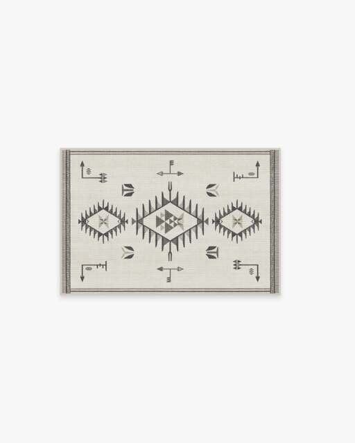 The Child Black & Cream Flatwoven Rug - 60x90 - Machine Washable Area Rug - Kid & Pet Friendly - Indoor Rugs - Ruggable - image 1