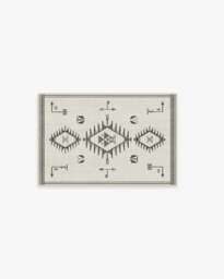 The Child Black & Cream Flatwoven Rug - 60x90 - Machine Washable Area Rug - Kid & Pet Friendly - Indoor Rugs - Ruggable - thumbnail 1