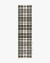 Dress Stewart Tartan Black & Ivory Rug - 150x215 - Machine Washable Area Rug - Kid & Pet Friendly - Indoor Rugs - Ruggable - thumbnail 2