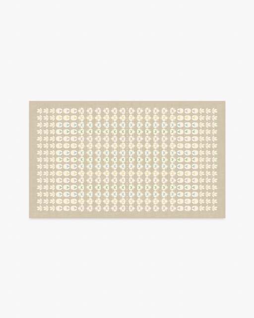 Ditzy Daisy Neutral Rug - 90x150 - Machine Washable Area Rug - Kid & Pet Friendly - Indoor Rugs - Ruggable - image 1