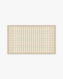 Ditzy Daisy Neutral Rug - 90x150 - Machine Washable Area Rug - Kid & Pet Friendly - Indoor Rugs - Ruggable - thumbnail 1
