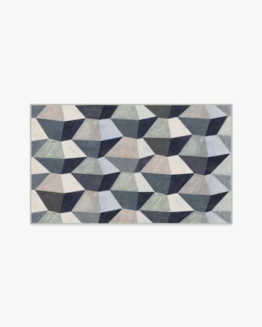 Zeno Charcoal Flatwoven Rug - 90x150 - Machine Washable Area Rug - Kid & Pet Friendly - Indoor Rugs - Ruggable - image 1