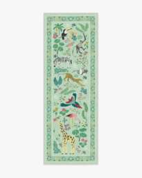 Jingle Jungle Sage Rug by Iris Apfel - 75x215 - Machine Washable Area Rug - Kid & Pet Friendly - Indoor Rugs - Ruggable - thumbnail 1