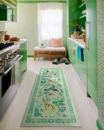 Jingle Jungle Sage Rug by Iris Apfel - 75x215 - Machine Washable Area Rug - Kid & Pet Friendly - Indoor Rugs - Ruggable - thumbnail 2