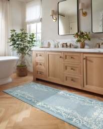 Juliet Slate Blue Flatwoven Rug - 60x90 - Machine Washable Area Rug - Kid & Pet Friendly - Indoor Rugs - Ruggable - thumbnail 2