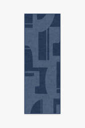 Bodin Ink Blue Outdoor Rug - 75x215 - Machine Washable Area Rug - Kid & Pet Friendly - Outdoor Rugs - Ruggable - thumbnail 1