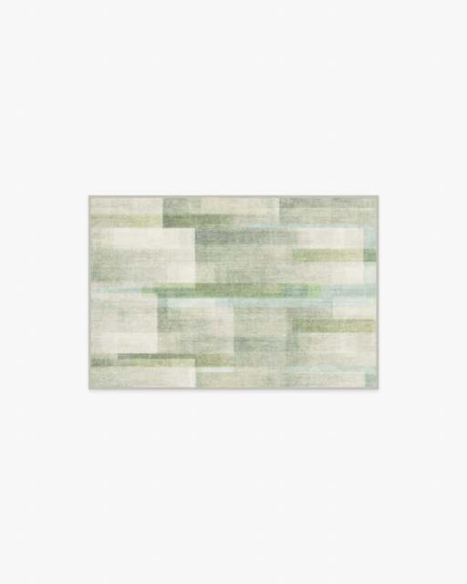 Solar Drift Silver Green Rug - 60x90 - Machine Washable Area Rug - Kid & Pet Friendly - Indoor Rugs - Ruggable - image 1