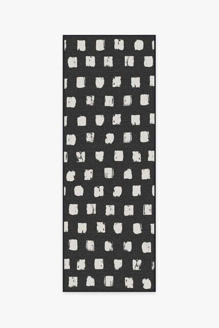Cobblestone Black Outdoor Rug - 75x215 - Machine Washable Area Rug - Kid & Pet Friendly - Indoor Rugs - Ruggable - image 1