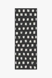 Cobblestone Black Outdoor Rug - 75x215 - Machine Washable Area Rug - Kid & Pet Friendly - Outdoor Rugs - Ruggable - thumbnail 1