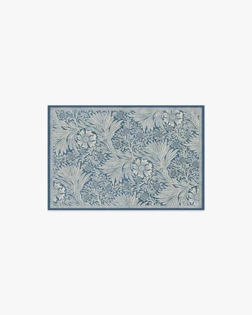 Marigold Blue Flatwoven Rug by Morris & Co. - 60x90 - Machine Washable Area Rug - Kid & Pet Friendly - Indoor Rugs - Ruggable - image 1