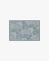 Marigold Blue Flatwoven Rug by Morris & Co. - 60x90 - Machine Washable Area Rug - Kid & Pet Friendly - Indoor Rugs - Ruggable - thumbnail 1