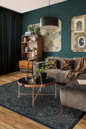 Iris Apfel Paisley Prom Midnight Tufted Rug - 60x90 - Machine Washable Area Rug - Kid & Pet Friendly - Indoor Rugs - Ruggable - thumbnail 2