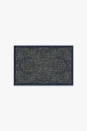 Iris Apfel Paisley Prom Midnight Tufted Rug - 60x90 - Machine Washable Area Rug - Kid & Pet Friendly - Indoor Rugs - Ruggable - thumbnail 1