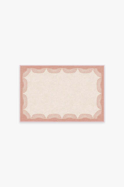 Fringe Pink & Ivory Rug by Gray Malin - 60x90 - Machine Washable Area Rug - Kid & Pet Friendly - Indoor Rugs - Ruggable - image 1