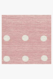 Dot Border Pink Rug - 60x90 - Machine Washable Area Rug - Kid & Pet Friendly - Indoor Rugs - Ruggable - thumbnail 4