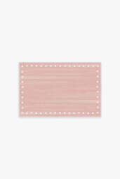 Dot Border Pink Rug - 60x90 - Machine Washable Area Rug - Kid & Pet Friendly - Indoor Rugs - Ruggable