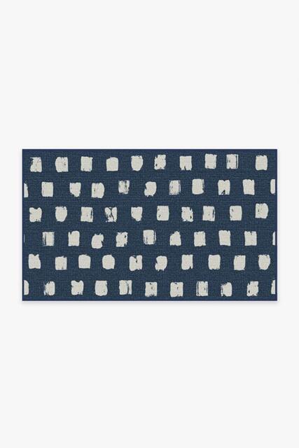 Cobblestone Navy Outdoor Rug - 90x150 - Machine Washable Area Rug - Kid & Pet Friendly - Indoor Rugs - Ruggable - image 1