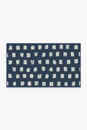 Cobblestone Navy Outdoor Rug - 90x150 - Machine Washable Area Rug - Kid & Pet Friendly - Indoor Rugs - Ruggable