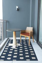 Cobblestone Navy Outdoor Rug - 90x150 - Machine Washable Area Rug - Kid & Pet Friendly - Indoor Rugs - Ruggable - thumbnail 2