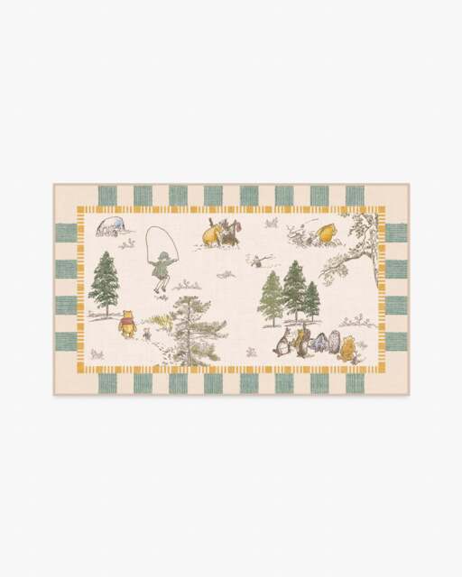 Storybook Grove Multicolour Flatwoven Rug Green - 90x150 - Machine Washable Area Rug - Kid & Pet Friendly - Indoor Rugs - Ruggable - image 1