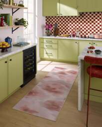 Emma Soft Rose Flatwoven Rug Pink - 60x90 - Machine Washable Area Rug - Kid & Pet Friendly - Indoor Rugs - Ruggable - thumbnail 2