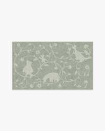 Once Upon a Gathering Soft Green Rug - 90x150 - Machine Washable Area Rug - Kid & Pet Friendly - Indoor Rugs - Ruggable - thumbnail 1