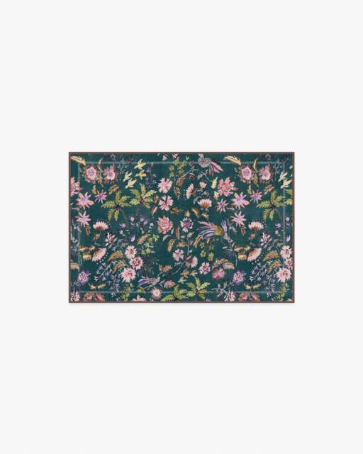 Celine Teal Multicolour Flatwoven Rug - 60x90 - Machine Washable Area Rug - Kid & Pet Friendly - Indoor Rugs - Ruggable - image 1