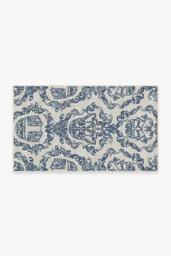 Dark Side Damask Delft Blue Rug - 75x305 - Machine Washable Area Rug - Kid & Pet Friendly - Indoor Rugs - Ruggable - thumbnail 2