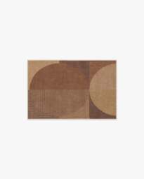 Harlow Copper & Brown Flatwoven Rug - 60x90 - Machine Washable Area Rug - Kid & Pet Friendly - Indoor Rugs - Ruggable - thumbnail 2