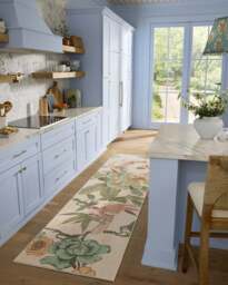 Bamboo & Bird Blush & Jade Flatwoven Rug by Sanderson - 60x90 - Machine Washable Area Rug - Kid & Pet Friendly - Indoor Rugs - Ruggable - thumbnail 2