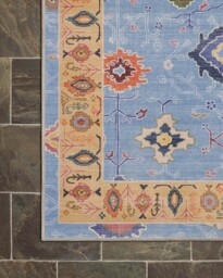 Mehr Soft Blue & Yellow Outdoor Rug - 150x215 - Machine Washable Area Rug - Kid & Pet Friendly - Indoor Rugs - Ruggable - thumbnail 5