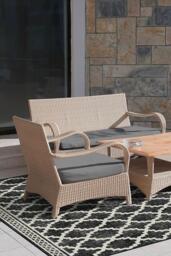 Cleo Trellis Black Outdoor Rug - 275x365 - Machine Washable Area Rug - Kid & Pet Friendly - Indoor Rugs - Ruggable - thumbnail 2