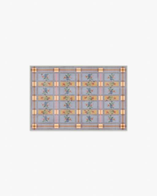 Quinnlyn Slate Blue Multicolour Flatwoven Rug - 60x90 - Machine Washable Area Rug - Kid & Pet Friendly - Indoor Rugs - Ruggable - image 1